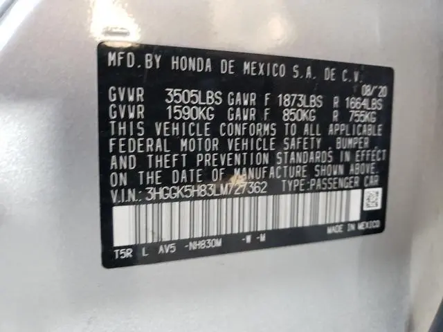 2020 HONDA FIT EX  