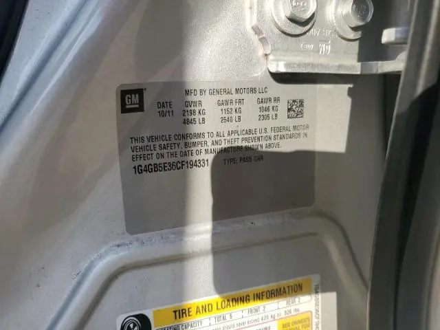 2012 BUICK LACROSSE CONVENIENCE  