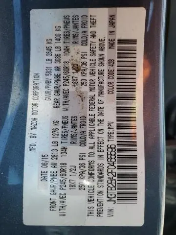 2015 MAZDA CX-9 SPORT  