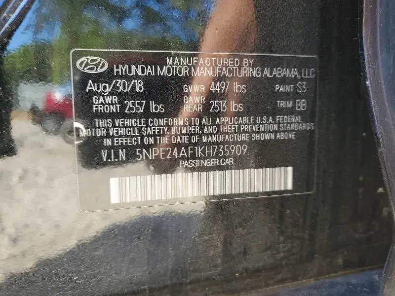 2019 HYUNDAI SONATA SE  