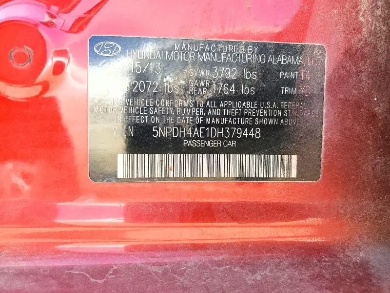2013 HYUNDAI ELANTRA GLS  