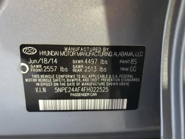 2015 HYUNDAI SONATA SE  