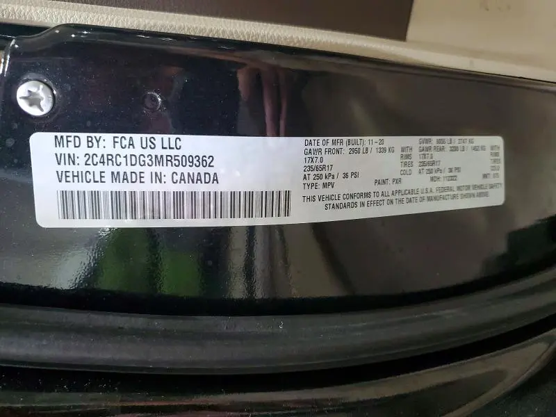 2021 CHRYSLER VOYAGER LXI  
