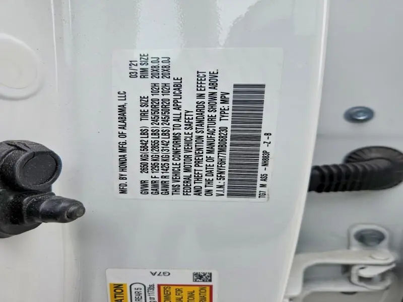 2021 HONDA PILOT BLACK  