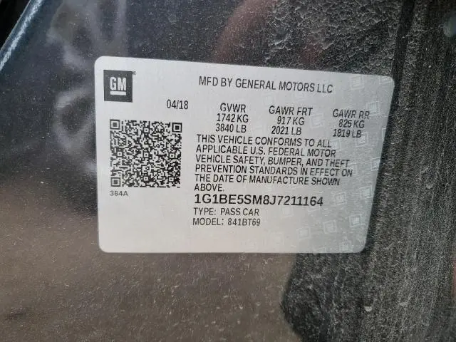 2018 CHEVROLET CRUZE LT  