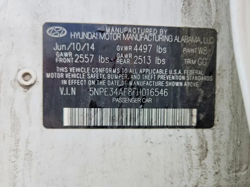 2015 HYUNDAI SONATA LIMITED  
