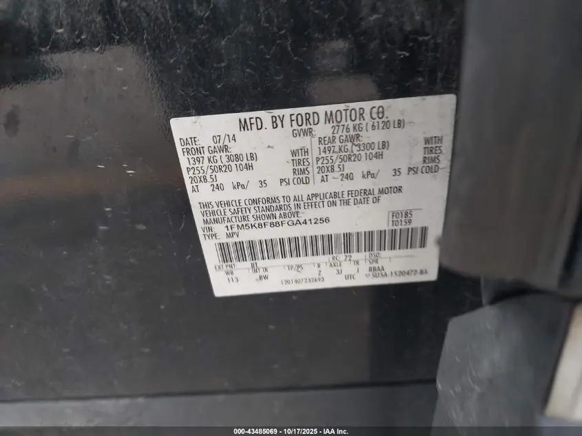 2015 FORD EXPLORER LIMITED