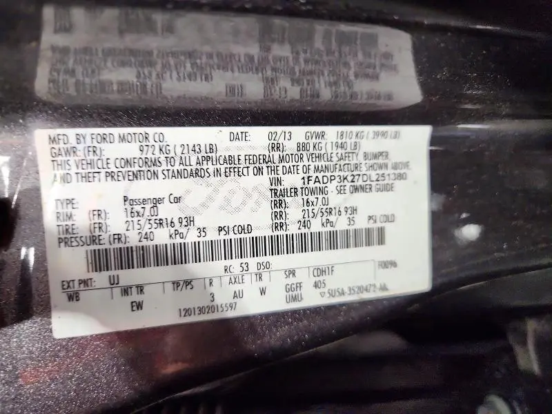 2013 FORD FOCUS SE  