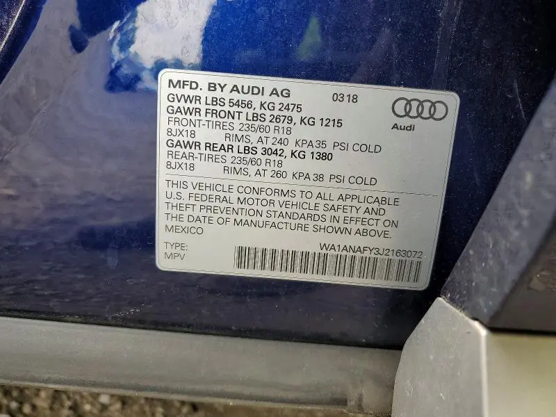 2018 AUDI Q5 PREMIUM  