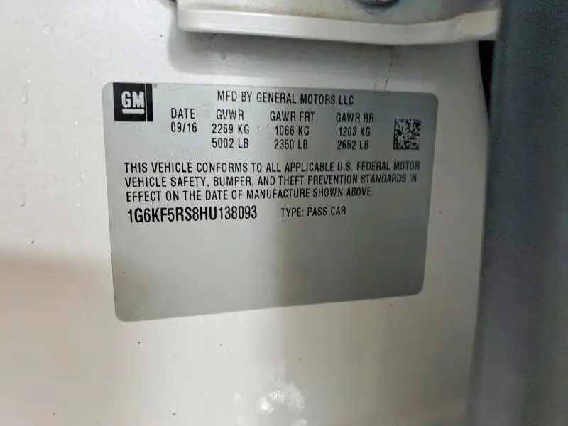 2017 CADILLAC CT6 PREMIUM LUXURY  