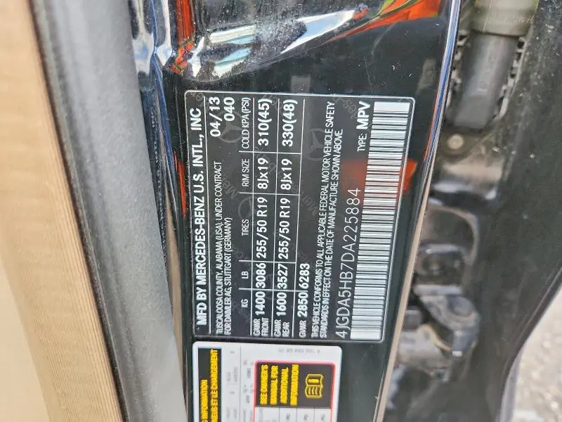 2013 MERCEDES-BENZ ML 350 4MATIC  