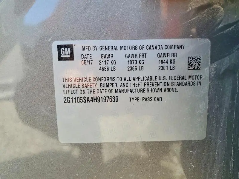 2017 CHEVROLET IMPALA LT  