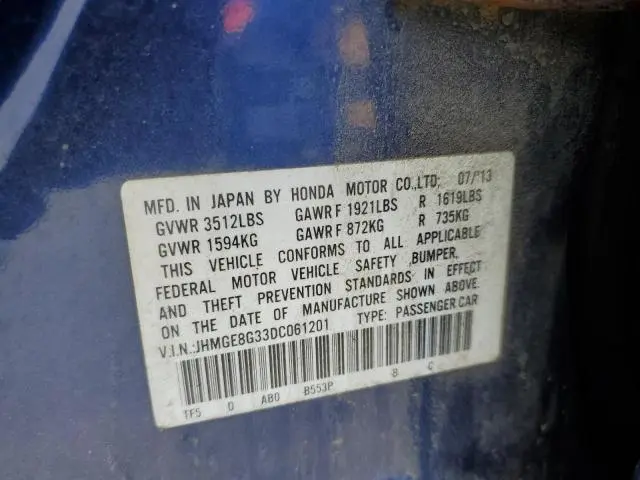 2013 HONDA FIT   