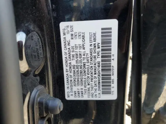 2016 HONDA CR-V EX  