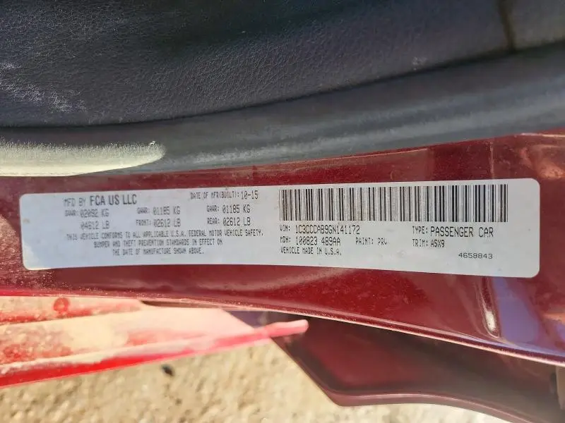 2016 CHRYSLER 200 LIMITED  