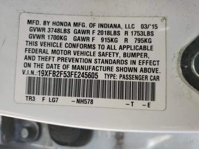 2015 HONDA CIVIC LX