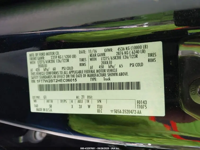 2017 FORD F-250 LARIAT