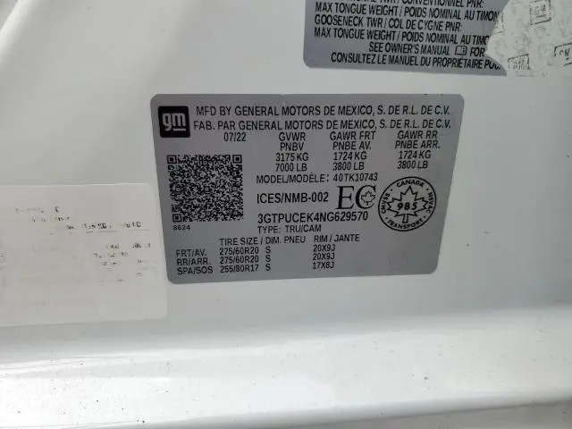 2022 GMC SIERRA K1500 ELEVATION  
