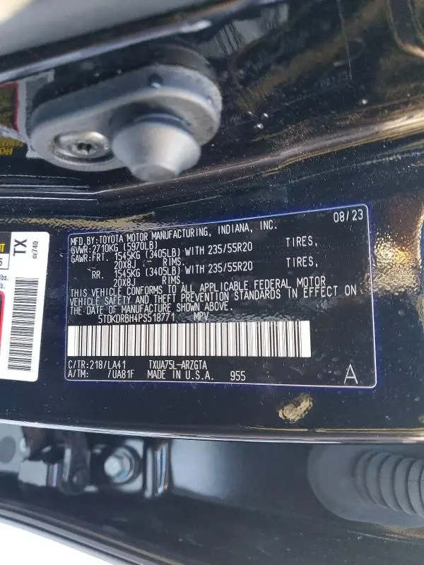 2023 TOYOTA HIGHLANDER L  