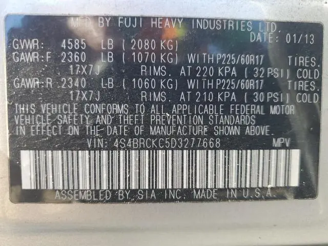 2013 SUBARU OUTBACK 2.5I LIMITED  