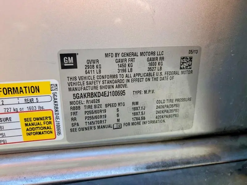 2014 BUICK ENCLAVE   
