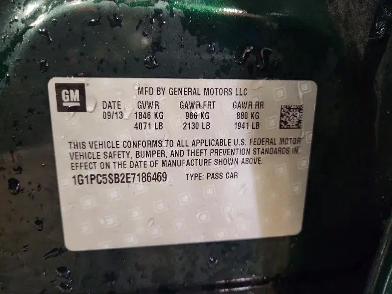 2014 CHEVROLET CRUZE LT  