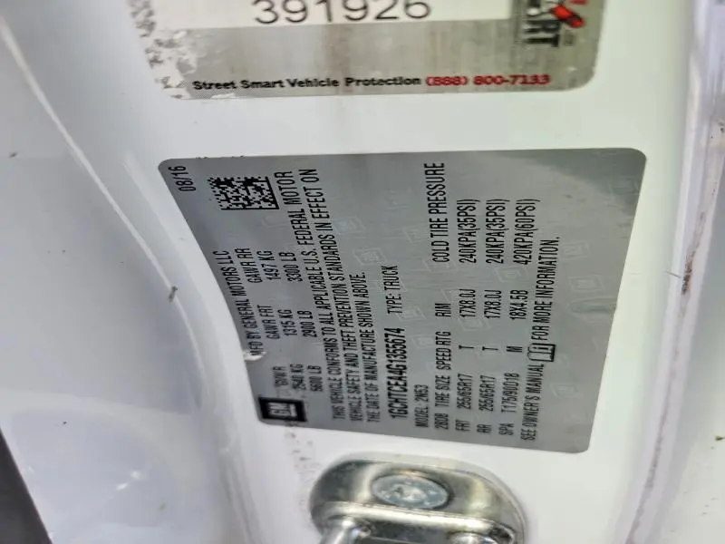 2016 CHEVROLET COLORADO LT  