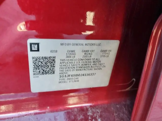 2018 CHEVROLET SONIC PREMIER  