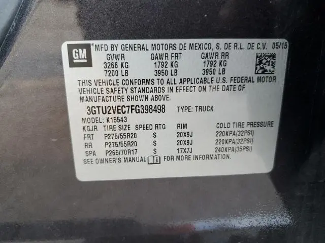 2015 GMC SIERRA K1500 SLT  