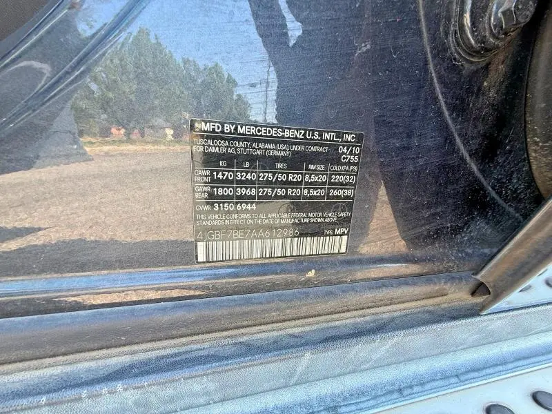 2010 MERCEDES-BENZ GL 450 4MATIC  