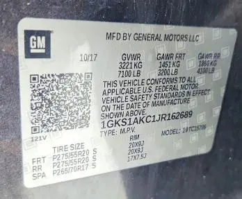 2018 GMC YUKON SLE  