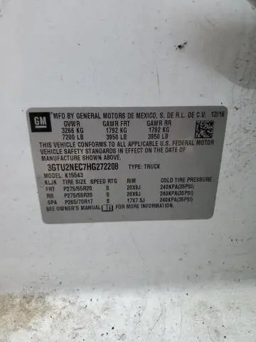 2017 GMC SIERRA K1500 SLT  
