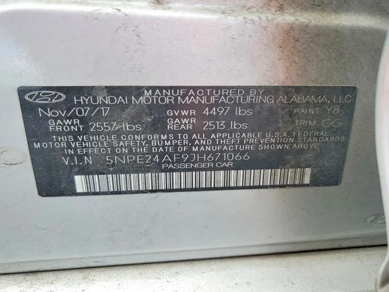 2018 HYUNDAI SONATA SE  
