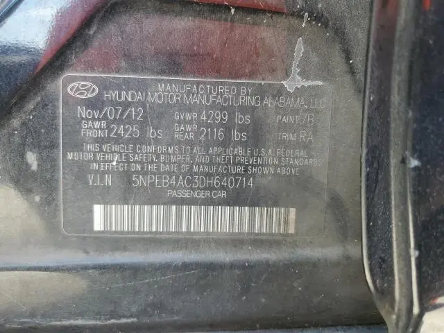 2013 HYUNDAI SONATA GLS  