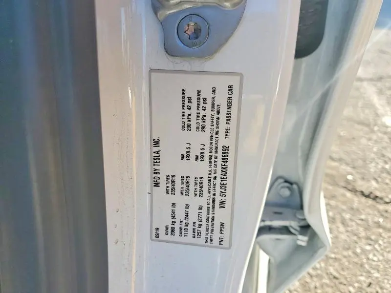 2019 TESLA MODEL 3   