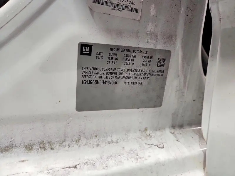 2017 CHEVROLET SONIC   