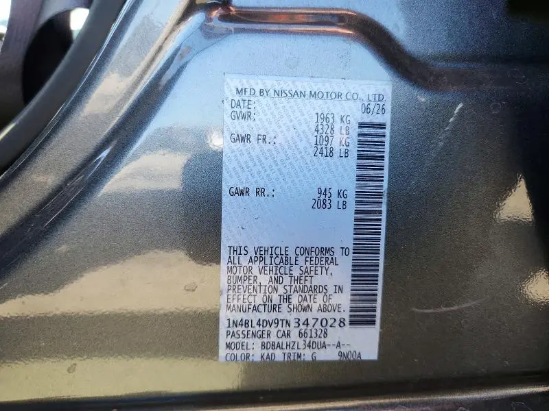 2026 NISSAN ALTIMA SV  