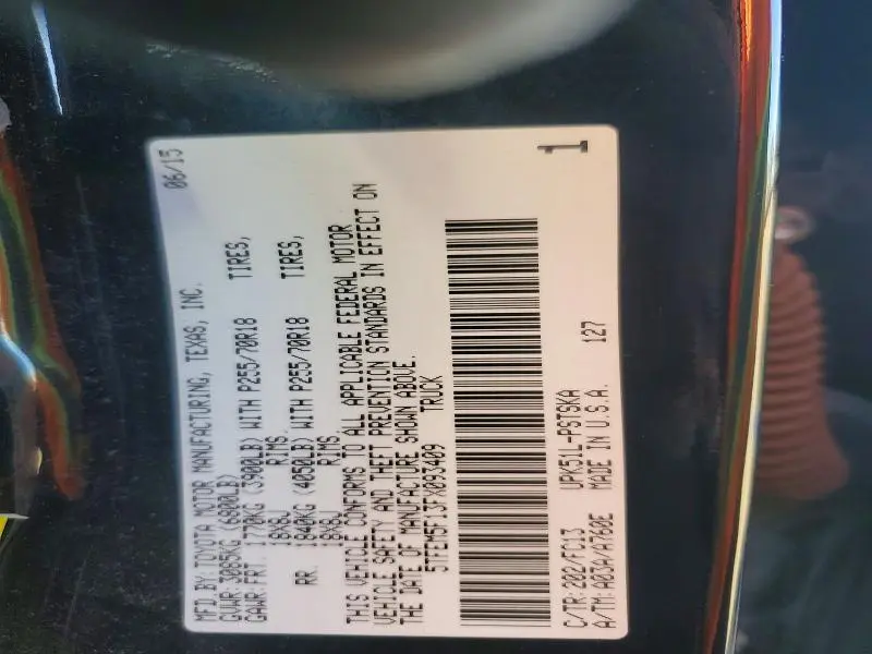 2015 TOYOTA TUNDRA CREWMAX SR5  