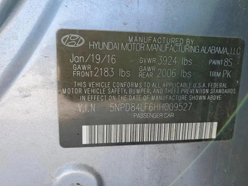 2017 HYUNDAI ELANTRA SE  