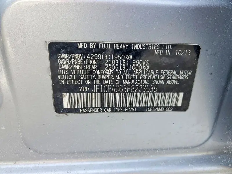 2014 SUBARU IMPREZA PREMIUM  