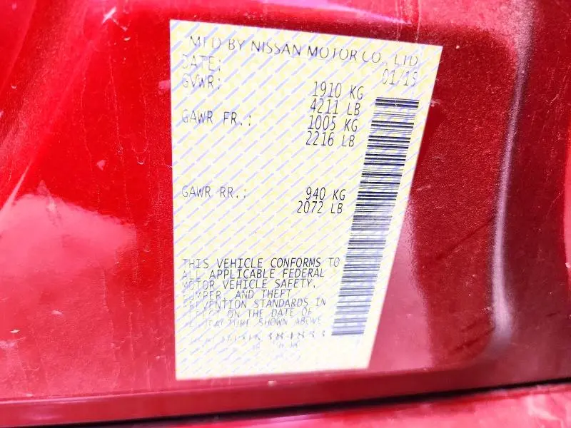2015 NISSAN ALTIMA 2.5 S  