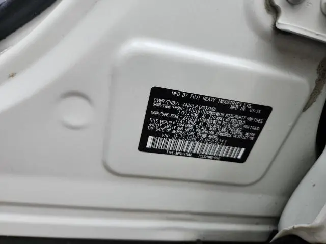 2015 SUBARU FORESTER 2.5I LIMITED  