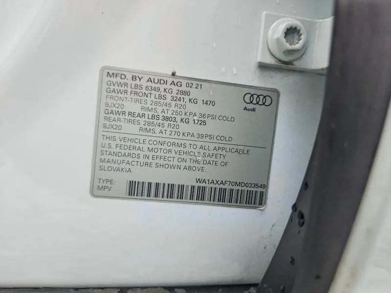2021 AUDI Q7 PREMIUM  