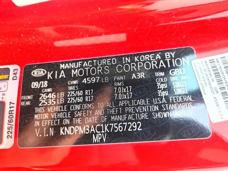 2019 KIA SPORTAGE LX  