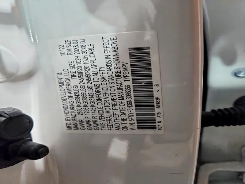 2022 HONDA PILOT SPORT  