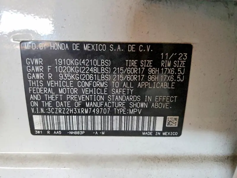 2024 HONDA HR-V LX  