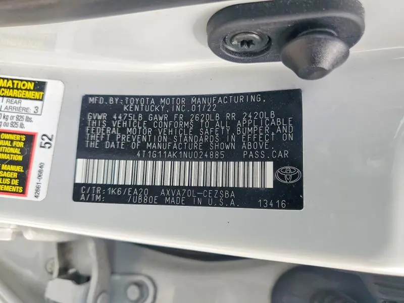 2022 TOYOTA CAMRY SE  