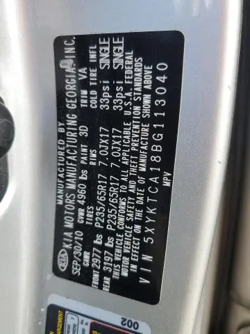 2011 KIA SORENTO BASE  