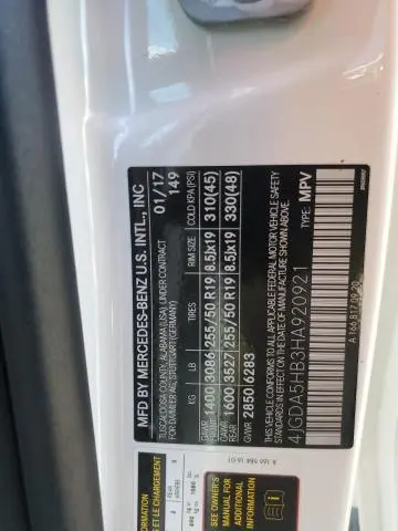 2017 MERCEDES-BENZ GLE 350 4MATIC  