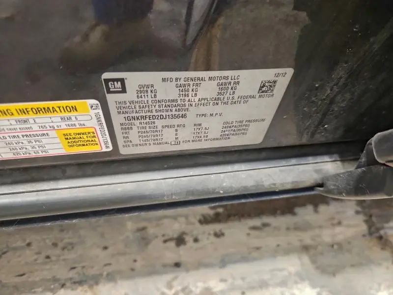 2013 CHEVROLET TRAVERSE LS  